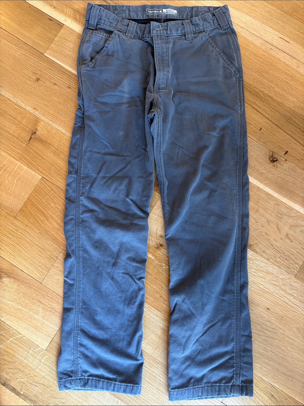Carhartt Men's Dark Blue Workwear Chinos flannel lined